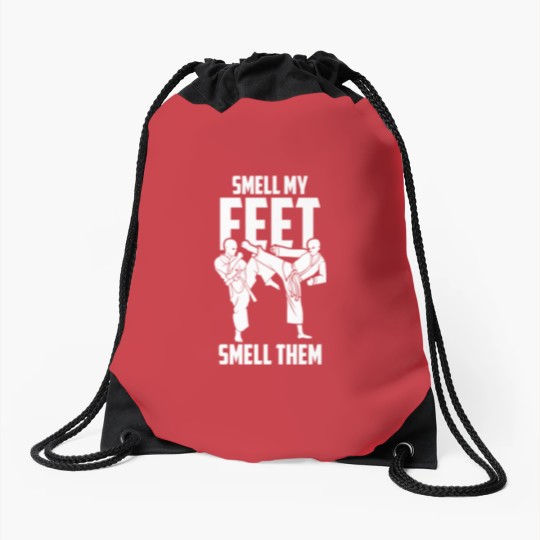 Discover Smell My Feet| Karate Students| High Kick Drawstring Bags