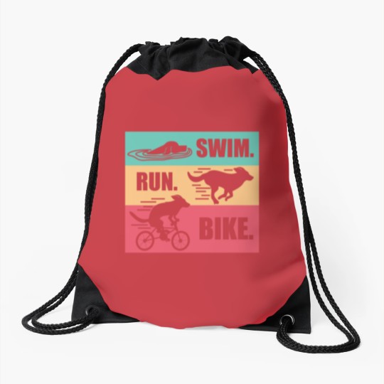 Discover Dog Swim Run Bike Drawstring Bags