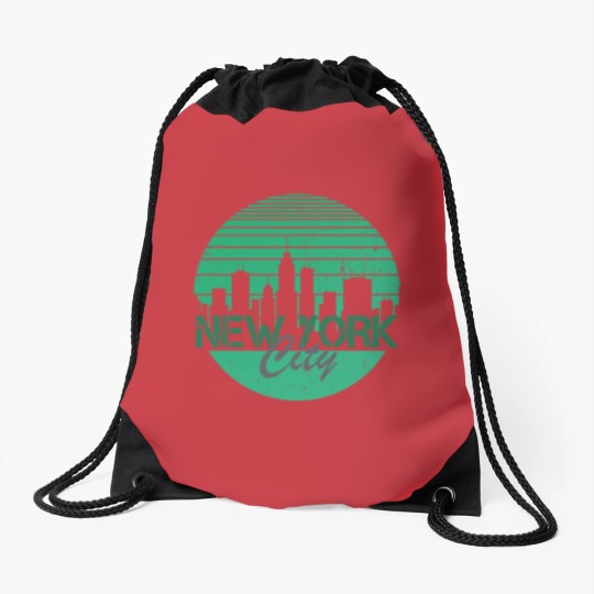 Discover New York City Skyline Drawstring Bags