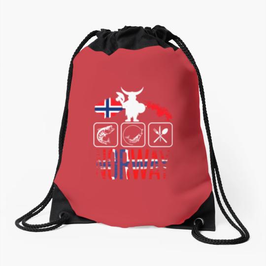 Discover norway Drawstring Bags