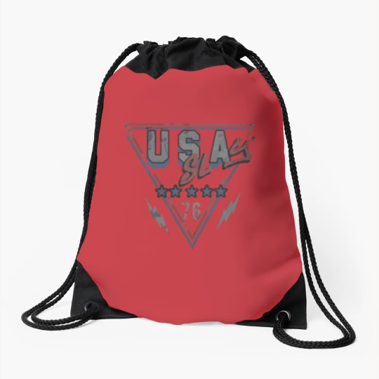 Discover Slay Usa Triangle Graphic Drawstring Bags