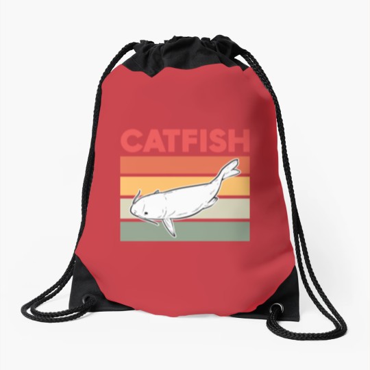 Discover Catfish Drawstring Bags