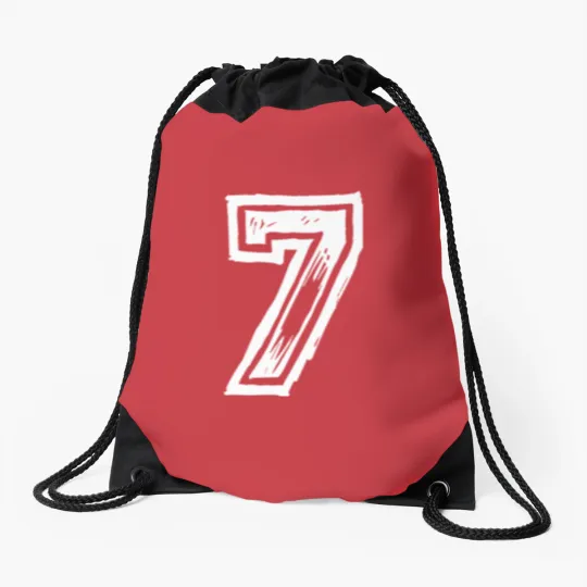 Discover 7 number jersey Drawstring Bags