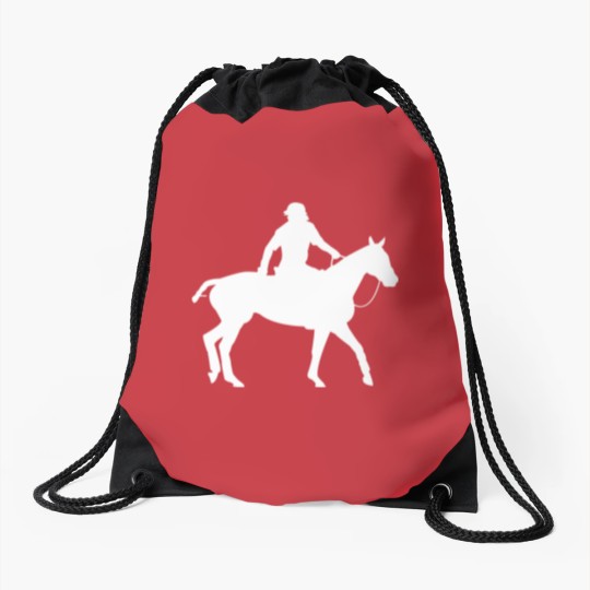 Discover Horse Rider Pocket Design Drawstring Bag for Horse Lovers