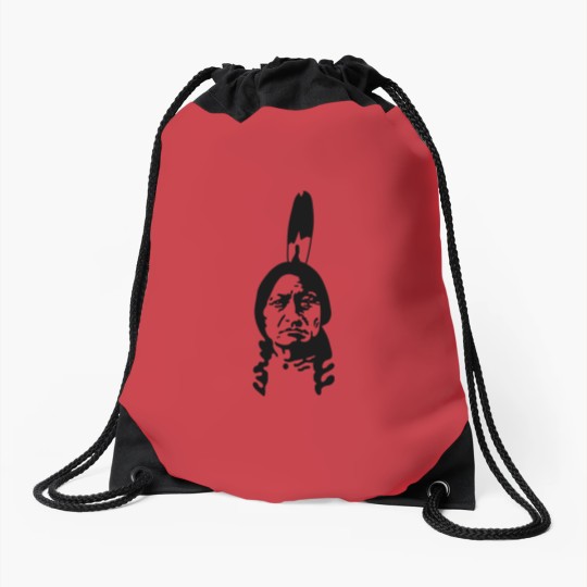 Discover indians Drawstring Bags
