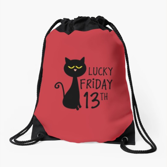 Discover Lucky Friday 13th Drawstring Bags