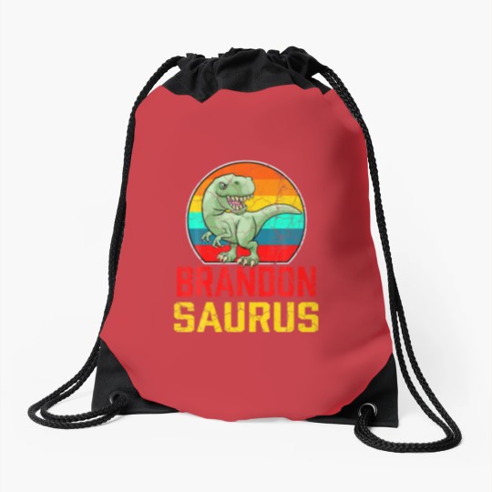 Discover Brandon Saurus Family Reunion Last Name Team Funny Drawstring Bags