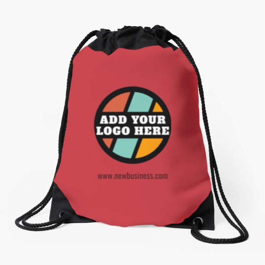 Discover Add Your Business Logo Website Company Employee Polo Drawstring Bags