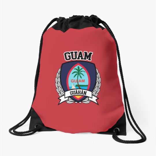 Discover Guam Drawstring Bags