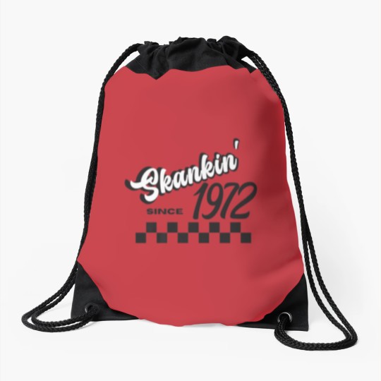 Discover Skankin Since 1972 50Th Birthday Ska Two Tone Drawstring Bags