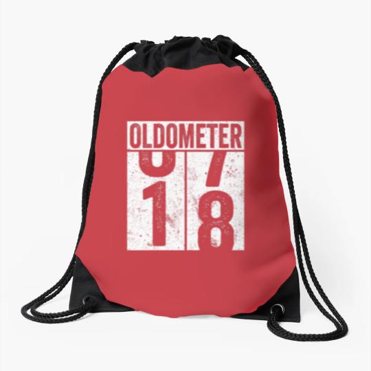 Discover 18 Years Old Oldometer Essential Drawstring Bags