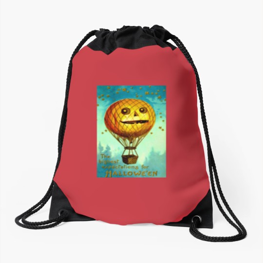 Discover Jack O' Lantern Air Balloon Drawstring Bags