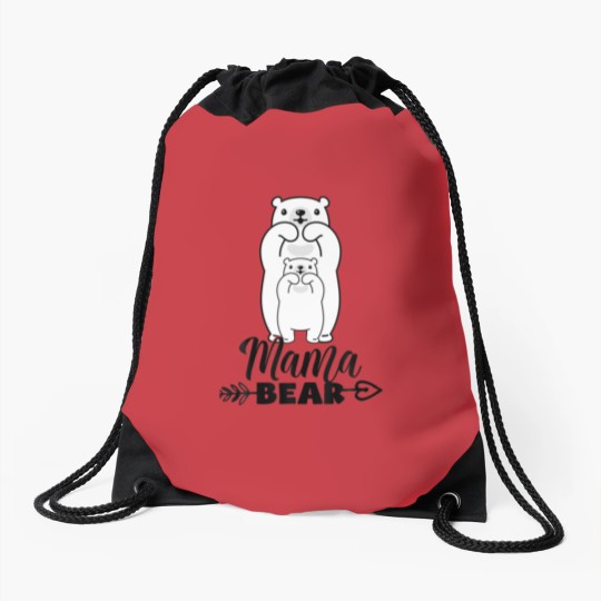 Discover Mama Bear Love Bear Funny Mothers Day Fathers Day Drawstring Bags