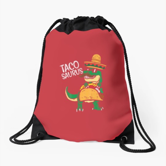 Discover Kids Tacosaurus Taco Dino Trex Cinco De Mayo Drawstring Bags