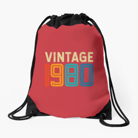 Discover 42Nd Birthday Vintage 1980 - 42 Years Old Men Wome Drawstring Bags