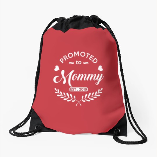 Discover Promoted to Mommy 2021 New Mom To Be Drawstring Bags
