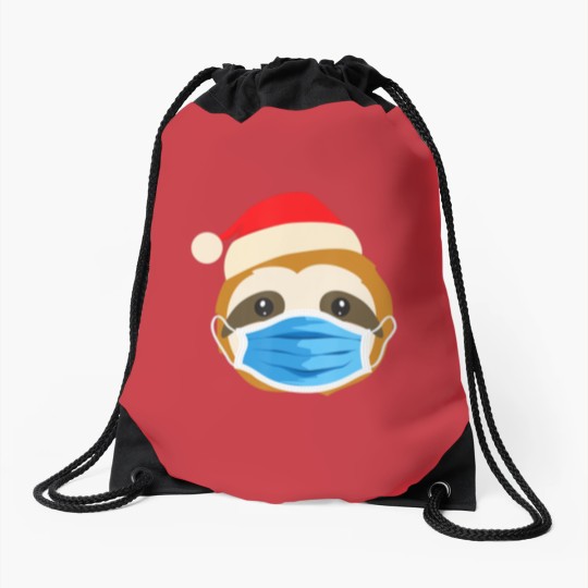 Discover Sloth Wearing Face Mask Pajamas Christmas Gifts Drawstring Bags