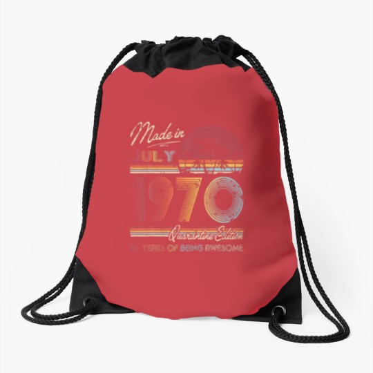 Discover Born July 1970 51St Quarantine Bithday Made In 197 Drawstring Bags