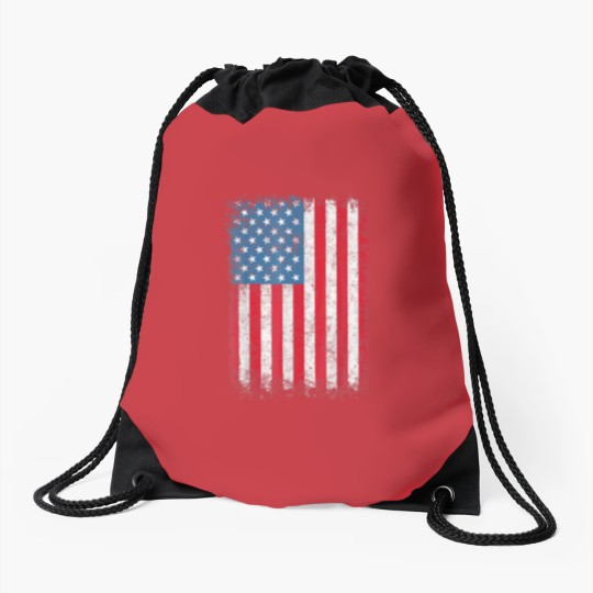 Discover USA T Women Men Kids Patriotic American Flag July Drawstring Bags