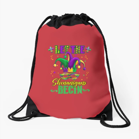 Discover Let The Shenanigans Begin Men Women Mardi Gras Drawstring Bags