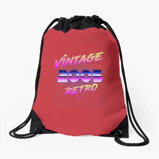 Discover Retro Vintage 80S 17Th Gift Birthday Men Women Vin Drawstring Bags