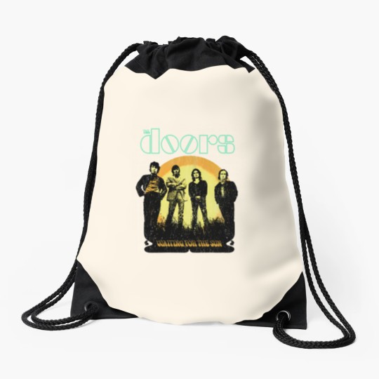 Discover The Doors Waiting for the Sun Jim Morrison Grey Licensed Drawstring Bags Drawstring Bags Men