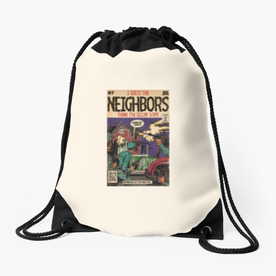 Discover 4 Your Eyez Only Album Neighbors Lyrics - I Guess The Neighbors Think I'm Sellin' Dope T-Shi Drawstring Bags