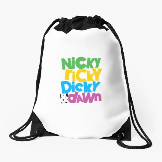 Discover nicky ricky dicky and dawn Drawstring Bags