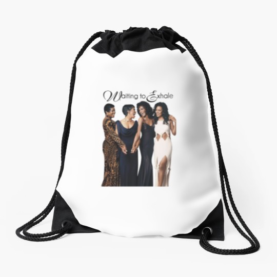 Discover Waiting To Exhale White Unisex Drawstring Bags, Friendly Drawstring Bags