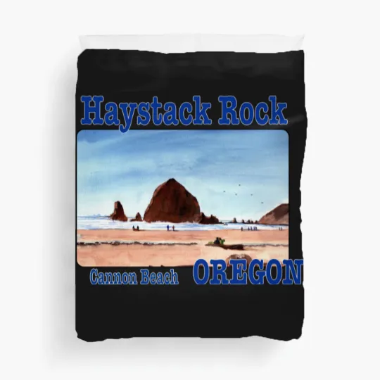 Discover Haystack Rock, Cannon Beach, Oregon - Haystack Rock - Duvet Covers