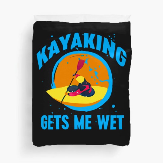 Discover Hubie Halloween Inspired "Kayaking Gets Me Wet" Duvet Covers