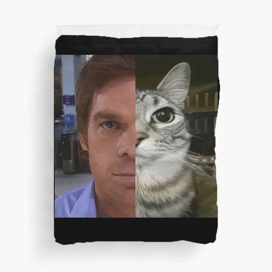 Discover Dext Morgan Duvet Covers, Funny Cat Meme Duvet Covers, Unisex Heavy Cotton Duvet Covers, Gift for Dexter Fans, TV Show Fan Duvet Covers