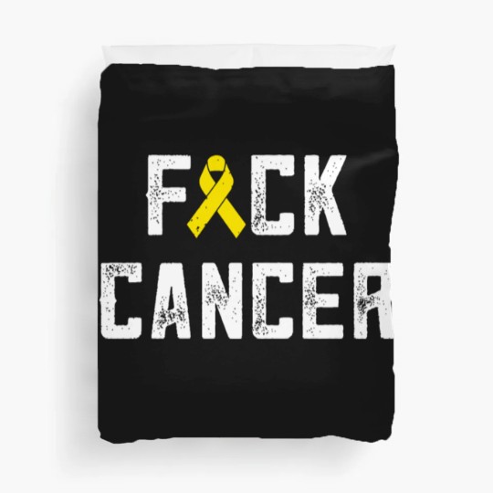 Discover Fck Cancer Funny Chemo Chemotherapy Battle Cancer Duvet Covers
