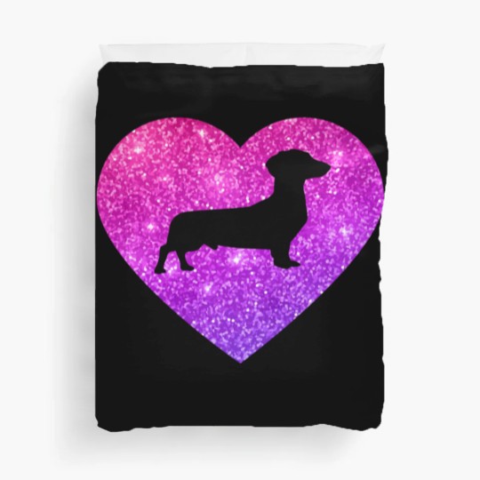 Discover Cute Dachshund Wiener Dog Heart Gift For Girls And Duvet Covers