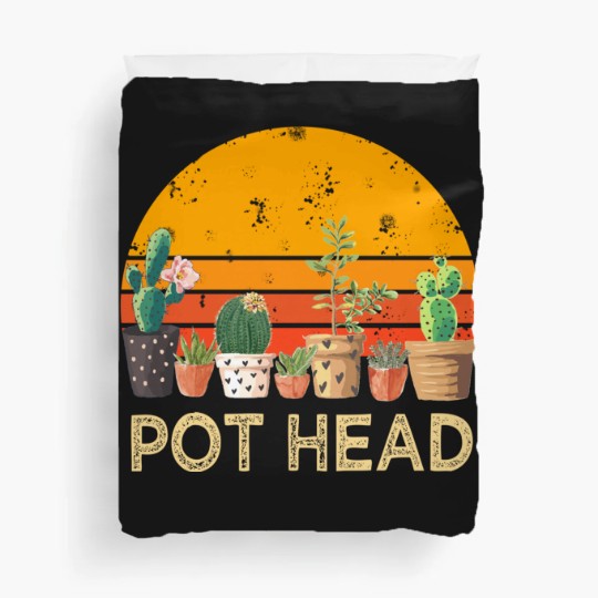 Discover Pot Head Stone Flowers Duvet Covers