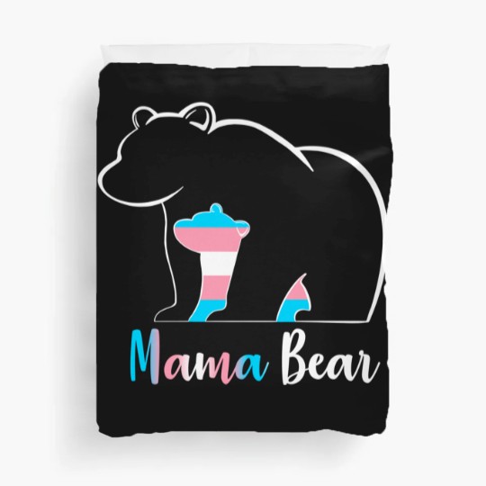 Discover LGBT Mama Bear Transgender Pride Equal Rights Rainbow Flag Duvet Covers