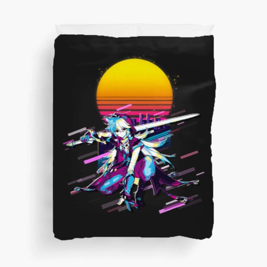 Discover Razor Genshin Impact 80s Retro Online Game Duvet Covers