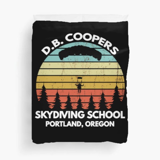 Discover D B Coopers Skydiving School Portland Oregon Funny Duvet Covers