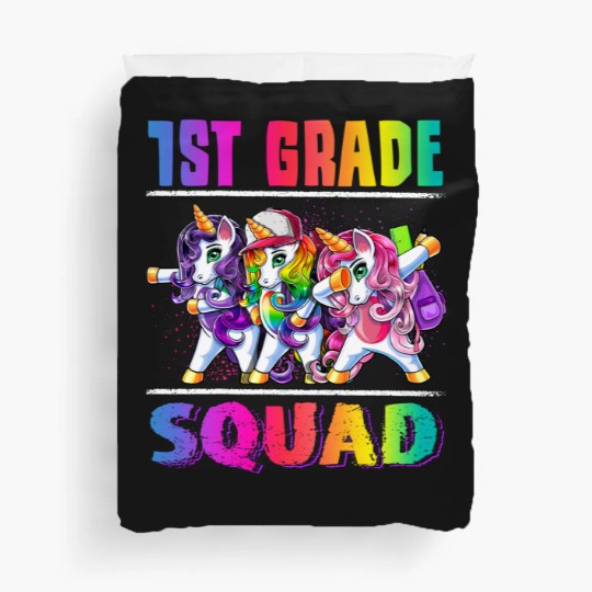 Discover 1st Grade Squad Dabbing Unicorn Back to School Backpack Girl Duvet Covers