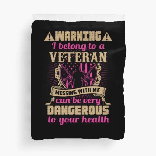 Discover Veteran wife - Veteran wife - i belong to a vete Duvet Covers
