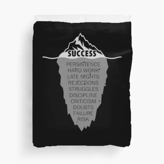 Discover Success Iceberg Illusion Concept - Vintage Grunge Duvet Covers