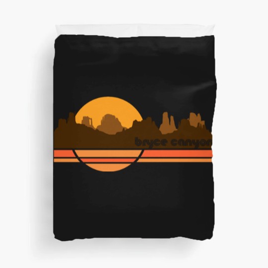 Discover Bryce Canyon 70s Retro Tourist Souvenir - Bryce Canyon - Duvet Covers