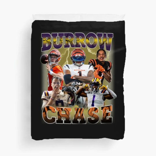 Discover Joe Burrow Duvet Covers, Jamarr Chase Duvet Covers, Joe Burrow Graphic Duvet Covers