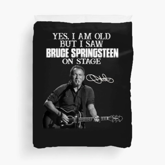 Discover SHUINIU Yes I Am Old But I Saw Bruce-Springsteen On Stage Duvet Covers Vintage Gift Black