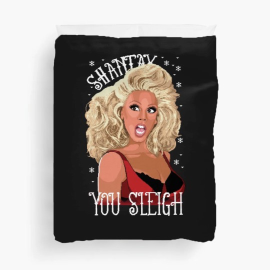 Discover Shantay You Sleigh Christmas Jumper  Drag Queen Ladies Red Xmas Sweater Duvet Covers