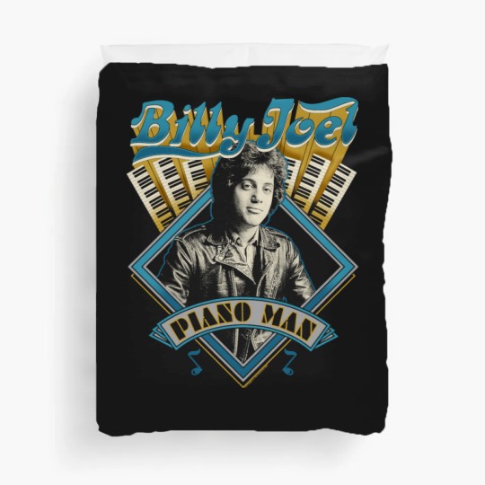 Discover Billy Joel 'Piano Man' (Black) Duvet Covers