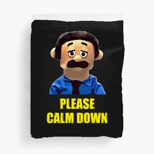 Discover Please Calm Down Awkward Puppets Diego Duvet Covers