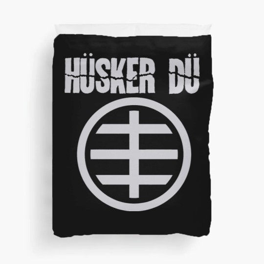 Discover Blue Husker Du Circle Logo Duvet Covers