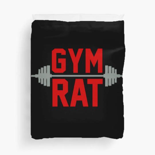 Discover Gym Rat Weights Red Duvet Covers