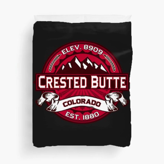 Discover Crested Butte Logo Duvet Covers